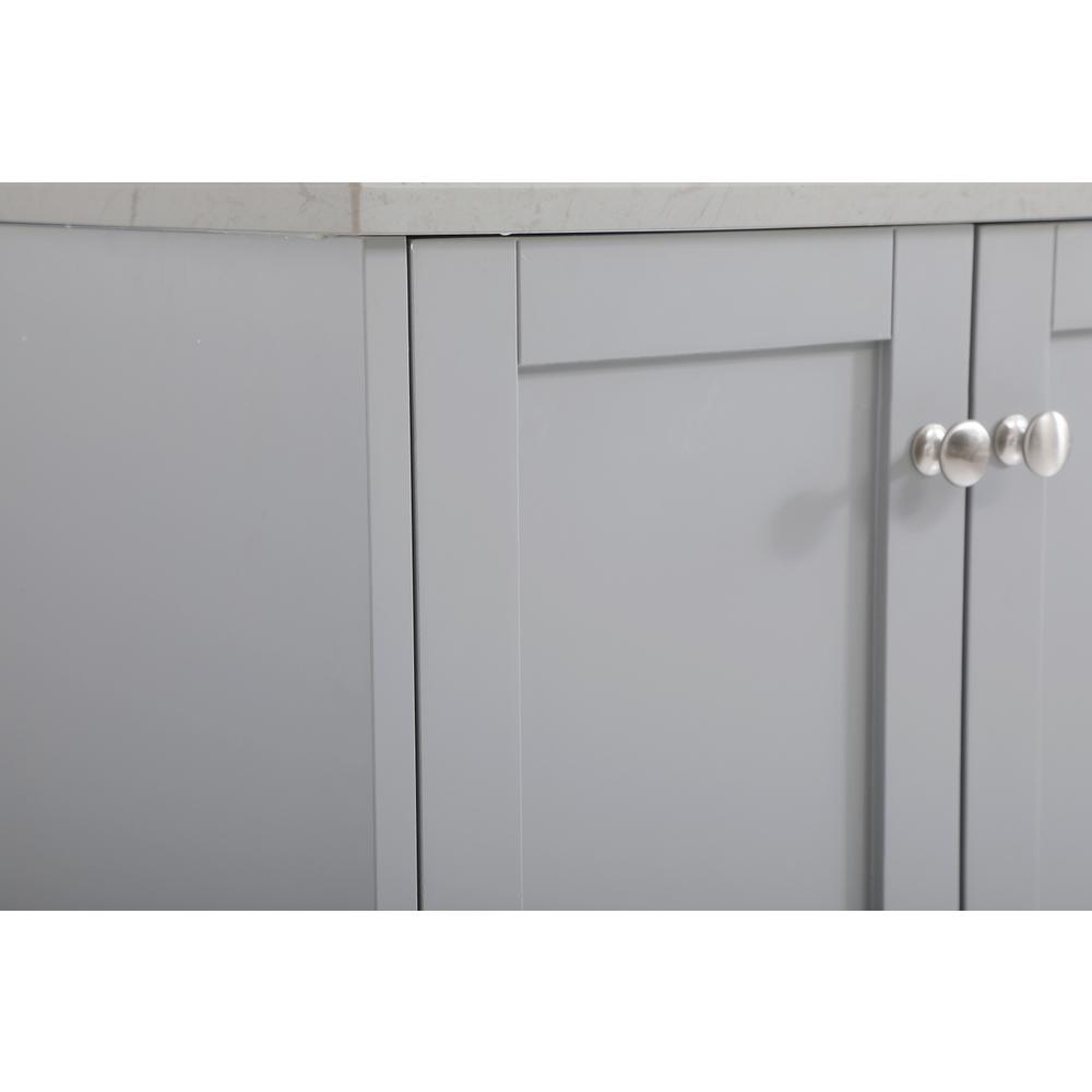60 inch Double Bathroom Vanity in Grey. Picture 5