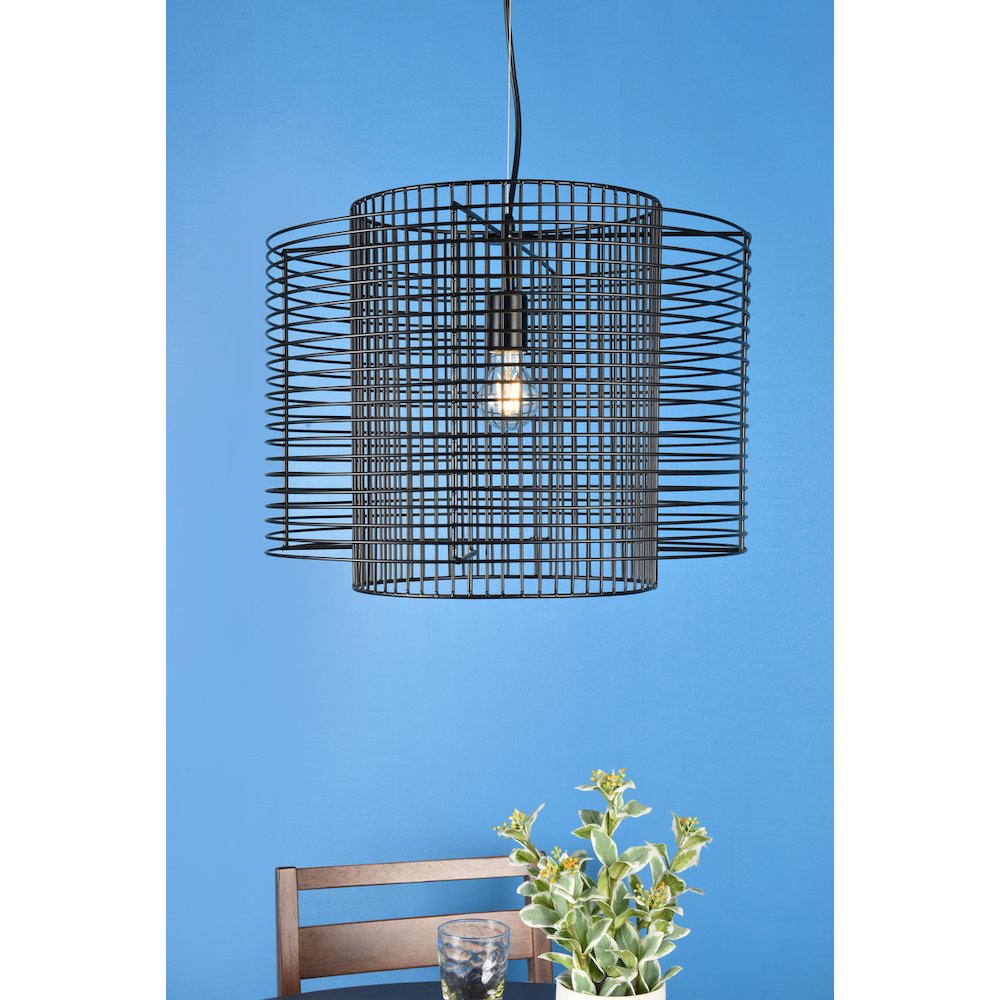 Deleon 1 Light Black Pendant. Picture 9