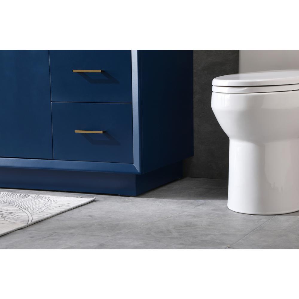 60 Inch SIngle Bathroom Vanity In Blue. Picture 6