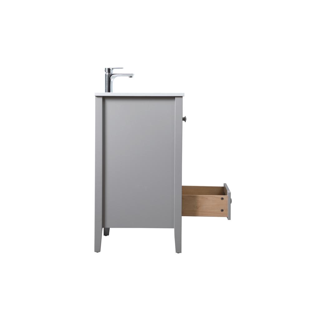 24 Inch SIngle Bathroom Vanity In Grey. Picture 10