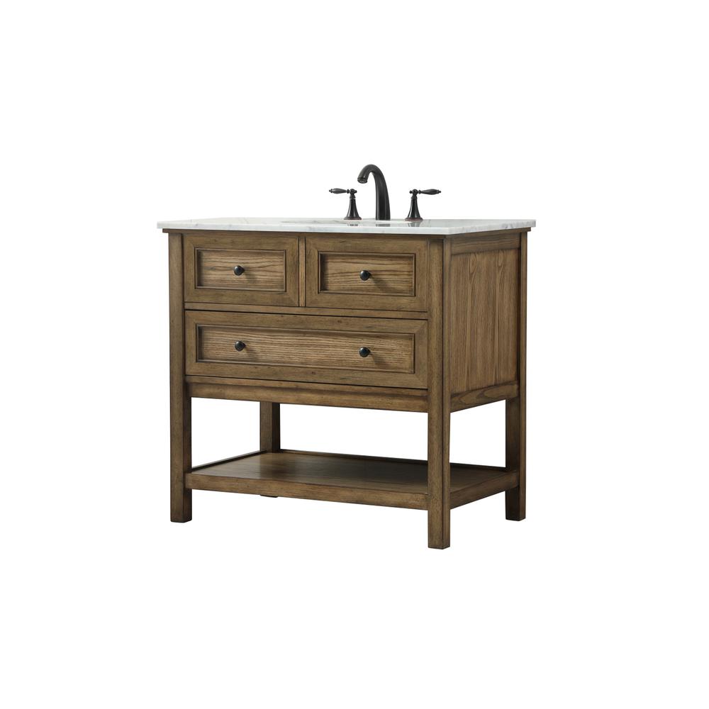 36 inch Single bathroom vanity in driftwood. Picture 7