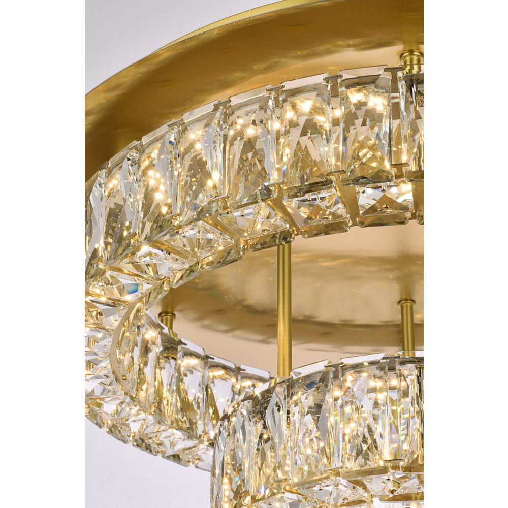 Monroe 22 inch LED double flush mount in gold. Picture 4