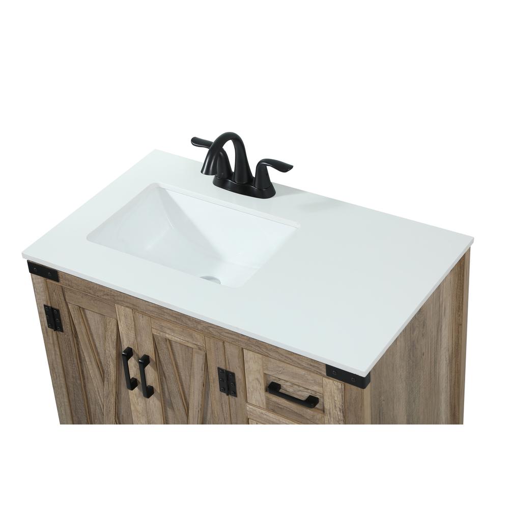 32 inch Single bathroom vanity in natural oak. Picture 10