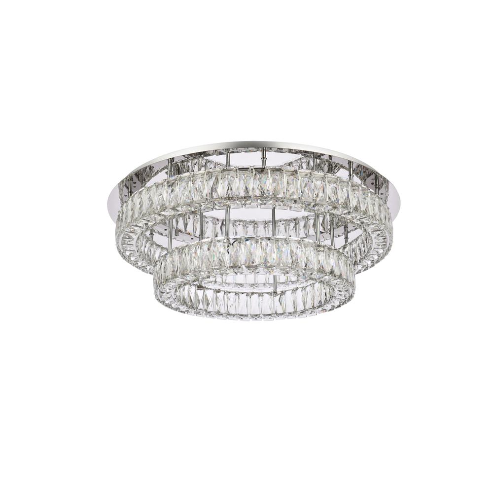 Monroe 30 inch LED double flush mount in chrome. Picture 6