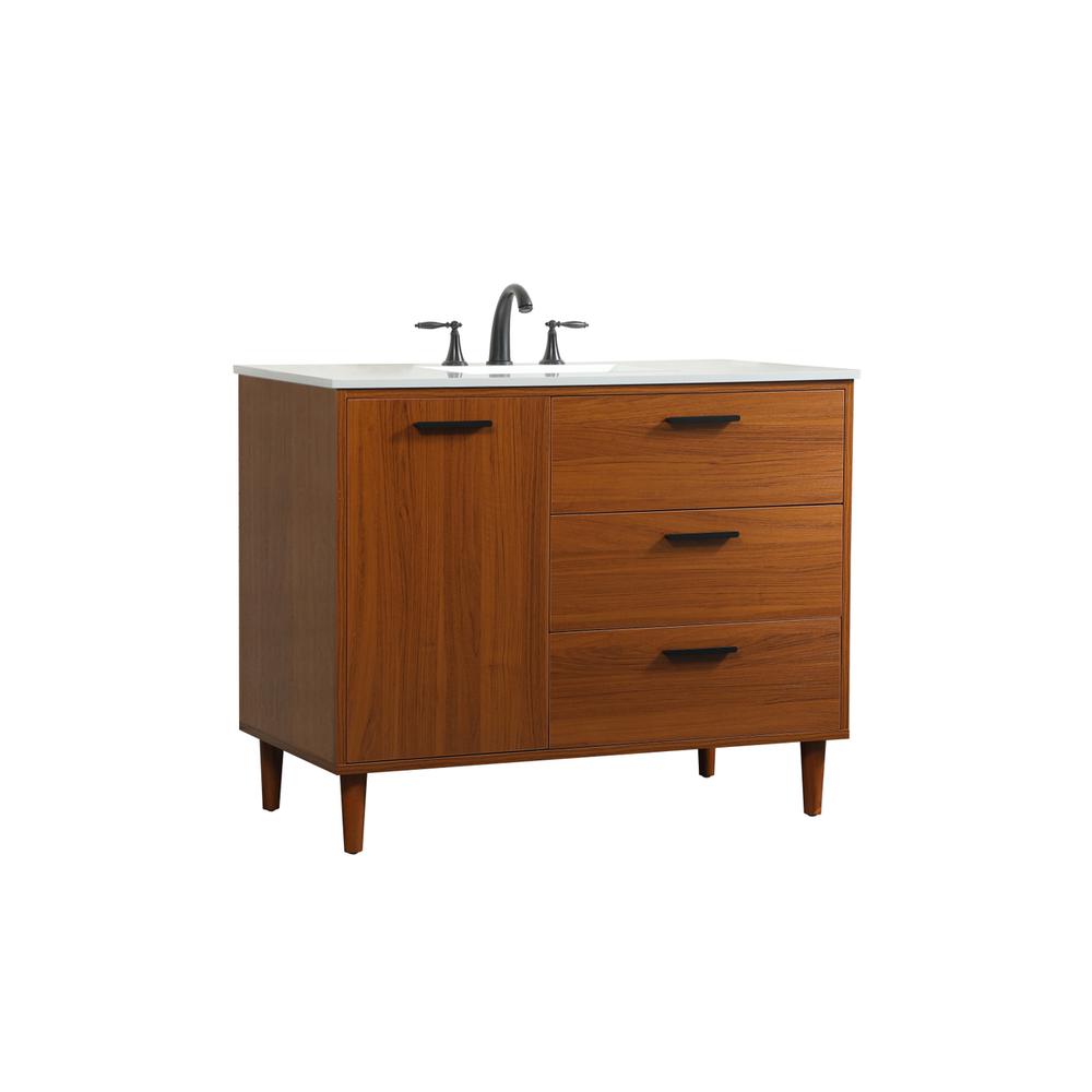 42 inch bathroom vanity in Teak. Picture 7