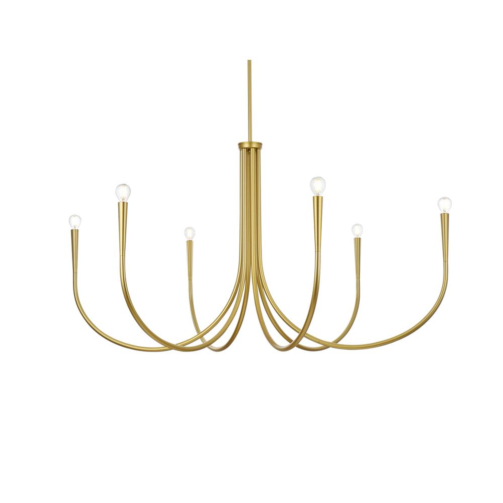 Layne 50 inch chandelier in Brass. Picture 2