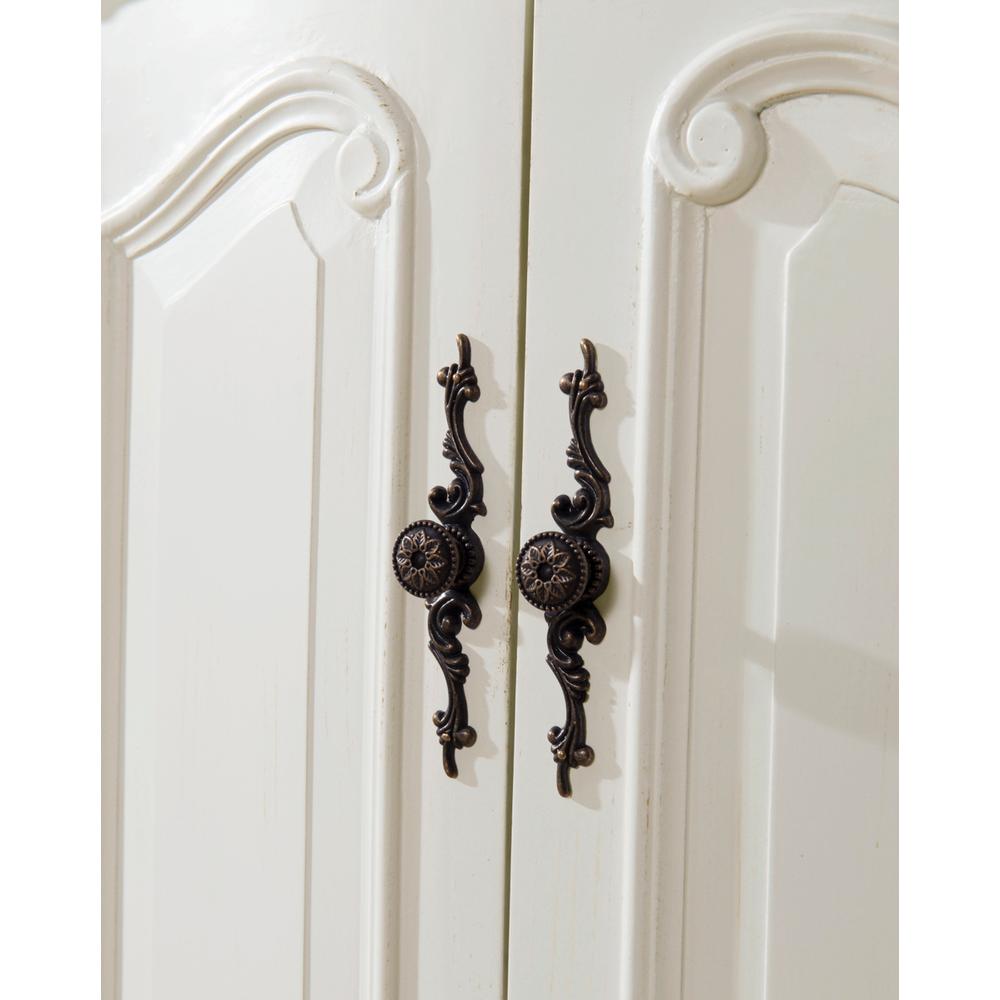 60 inch Double Bathroom vanity in Antique white. Picture 4