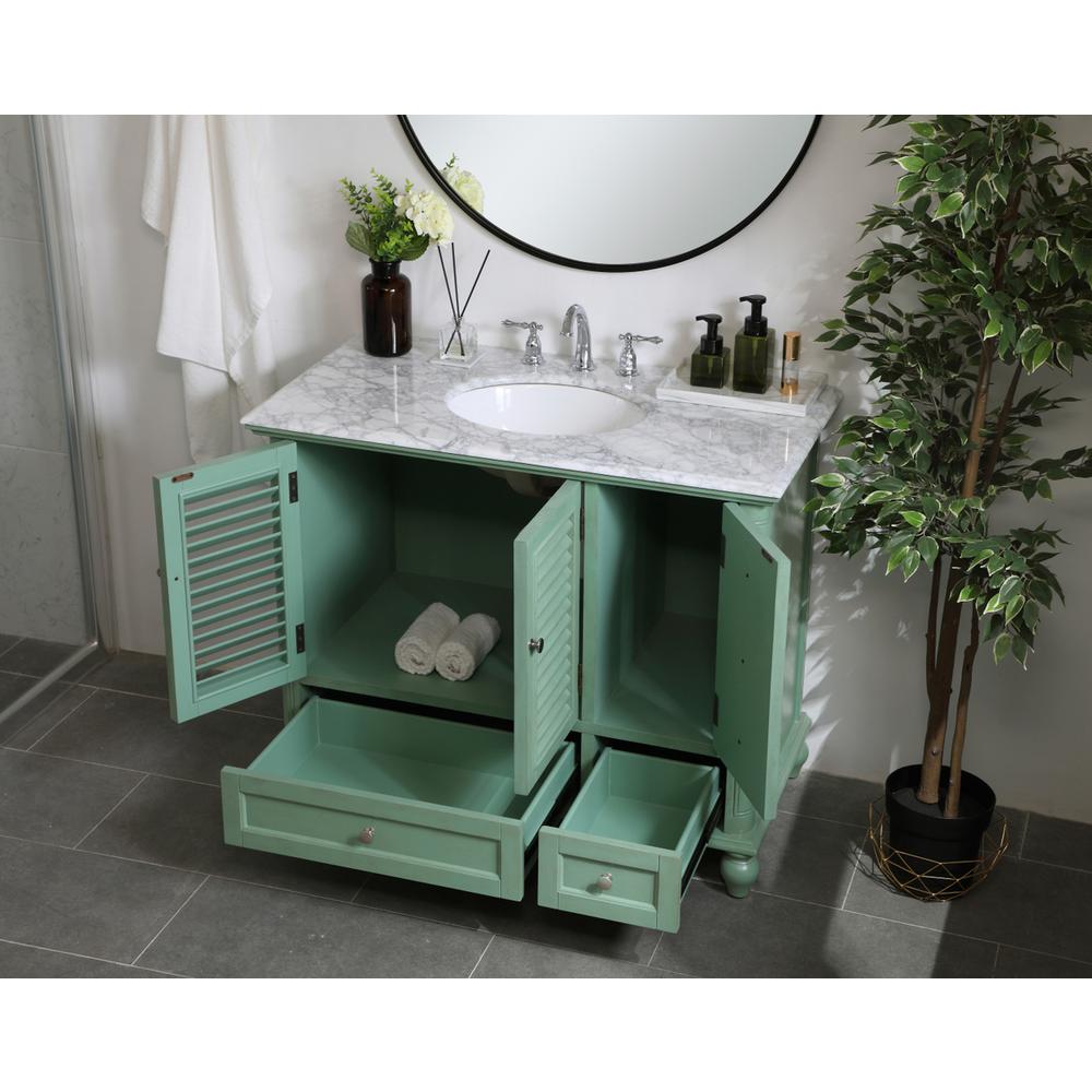 42 inch Single Bathroom Vanity in Vintage Mint. Picture 3