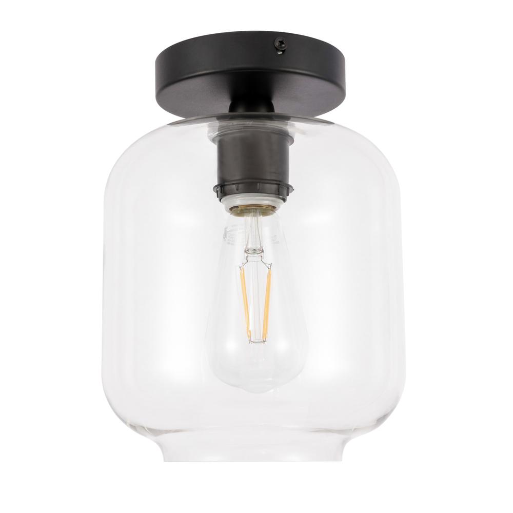 Collier 1 light Black and Clear glass Flush mount. Picture 4