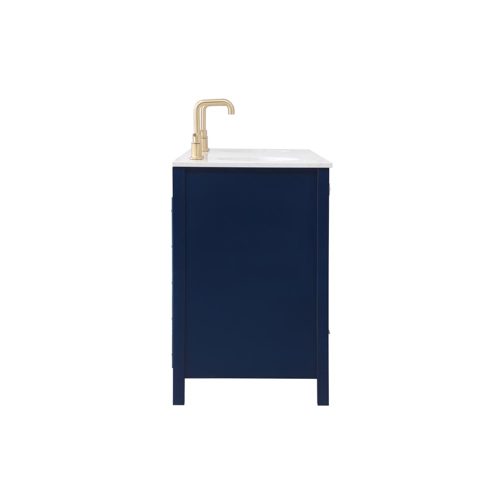 60 inch Double Bathroom Vanity in Blue. Picture 13