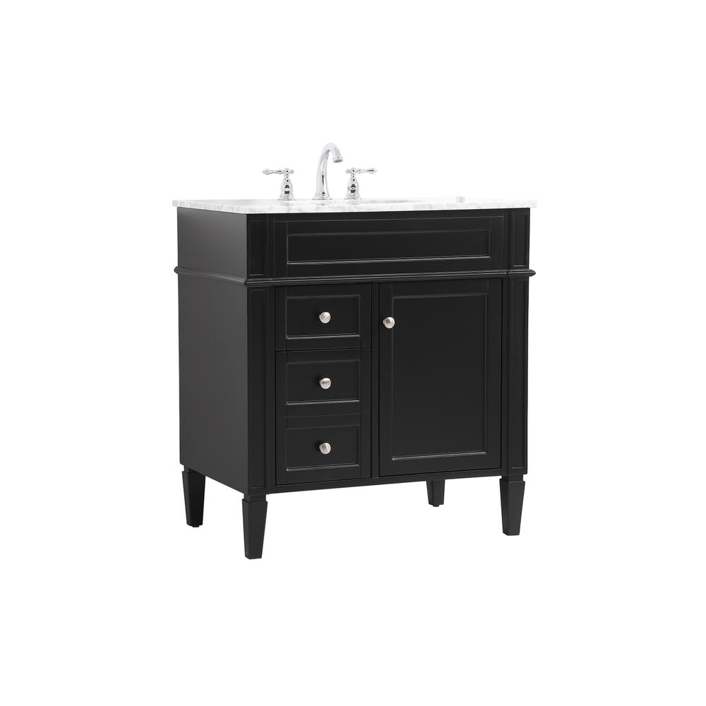 32 inch Single bathroom vanity in Black. Picture 7