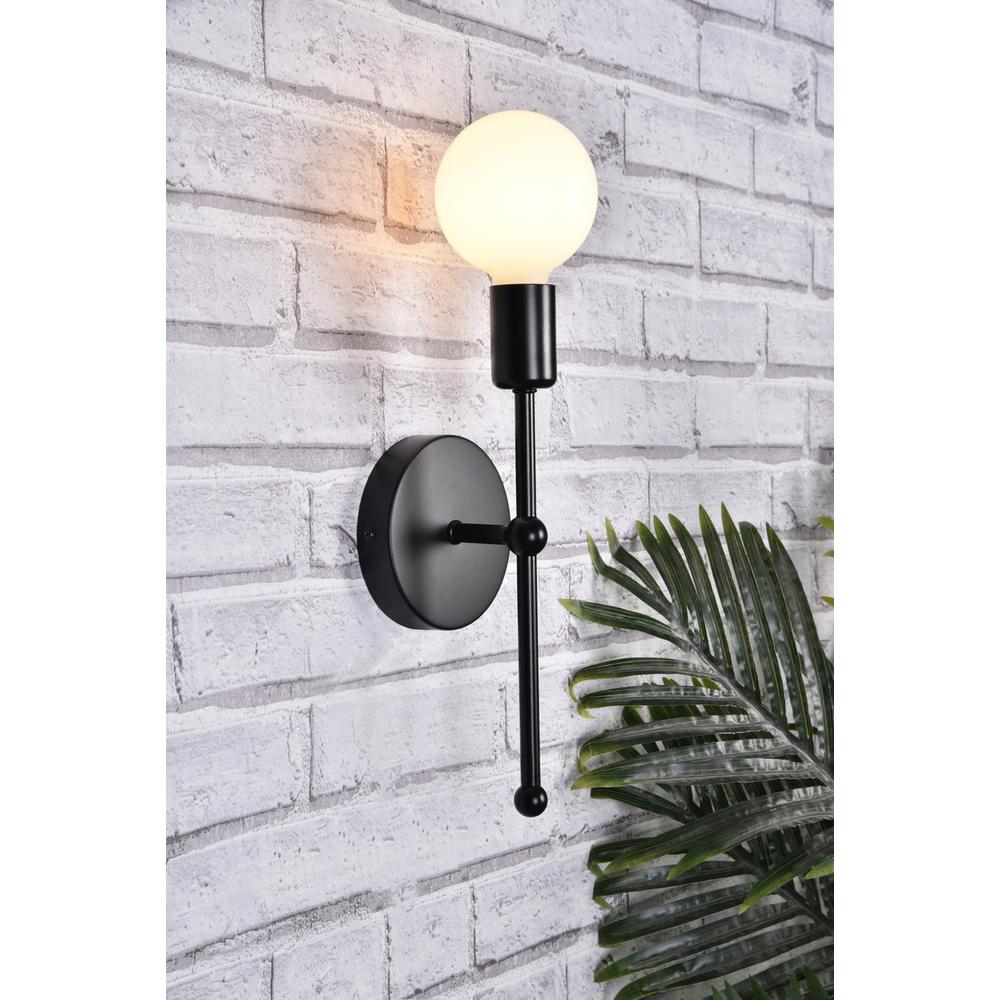 Keely 1 light black wall sconce. Picture 8