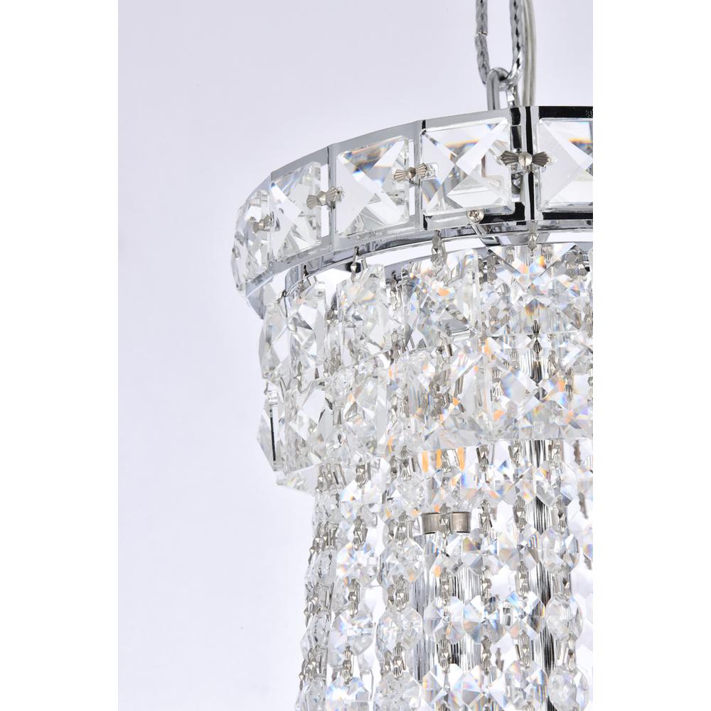 Tranquil 22 light Chrome Chandelier Clear Royal Cut Crystal. Picture 4