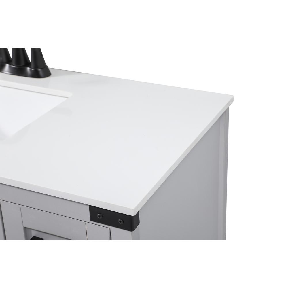 32 inch Single bathroom vanity in grey. Picture 11