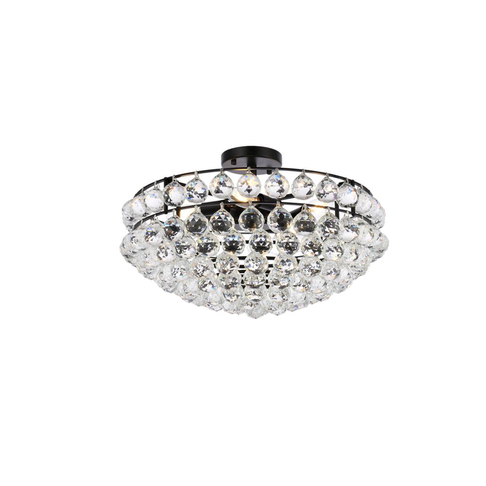 Savannah 20 inch flush mount in black. Picture 2