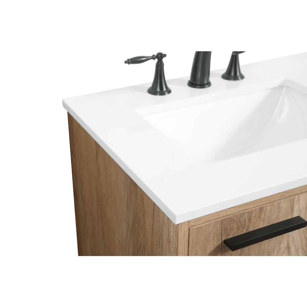 24 inch Single bathroom vanity in natural oak. Picture 11