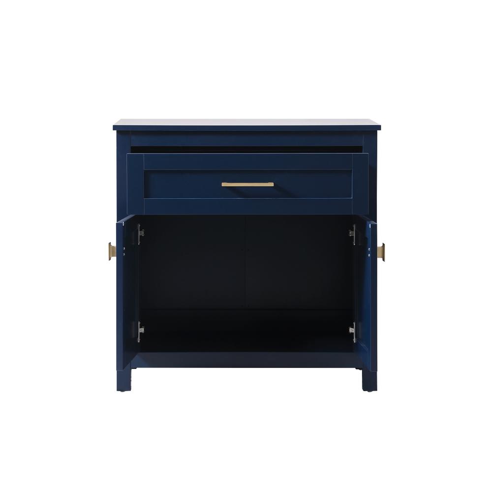 30 Inch Wide Bathroom Storage Freestanding Cabinet In Blue. Picture 4
