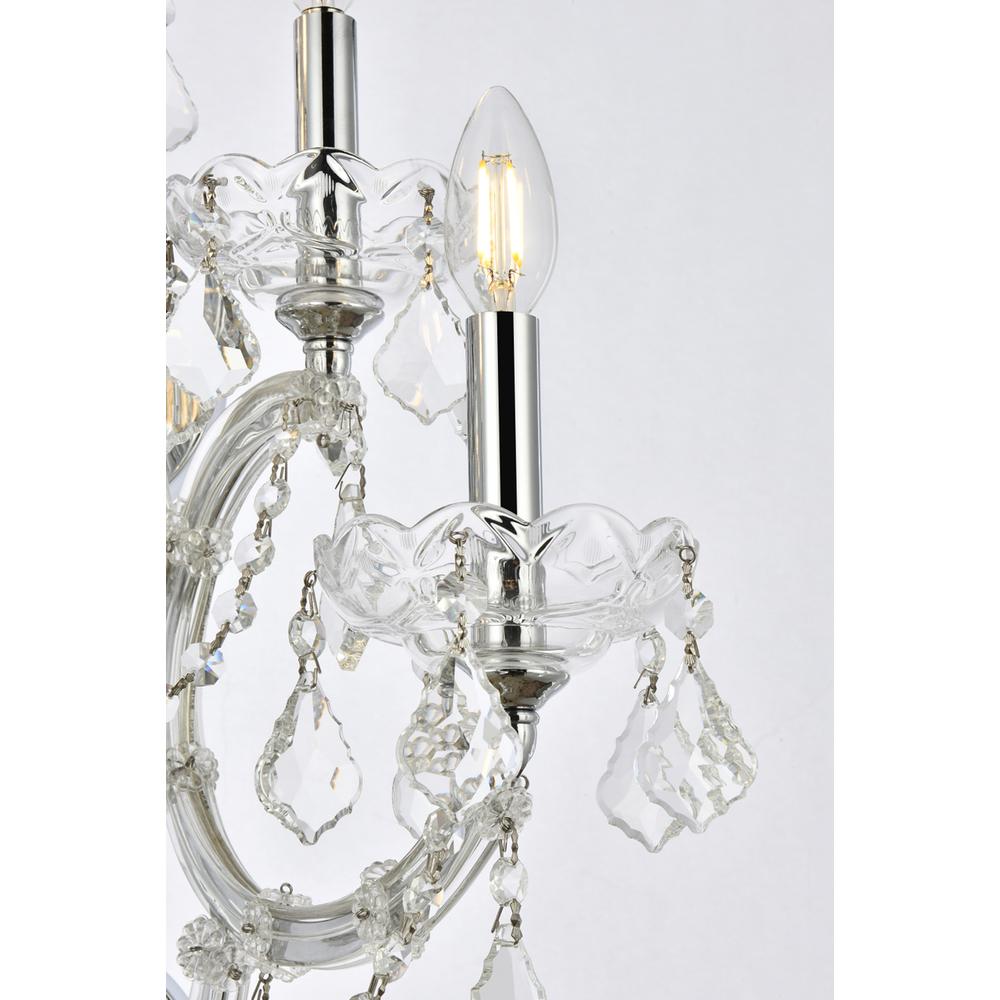 Maria Theresa 7 light Chrome Wall Sconce Golden Teak (Smoky) Royal Cut Crystal. Picture 3