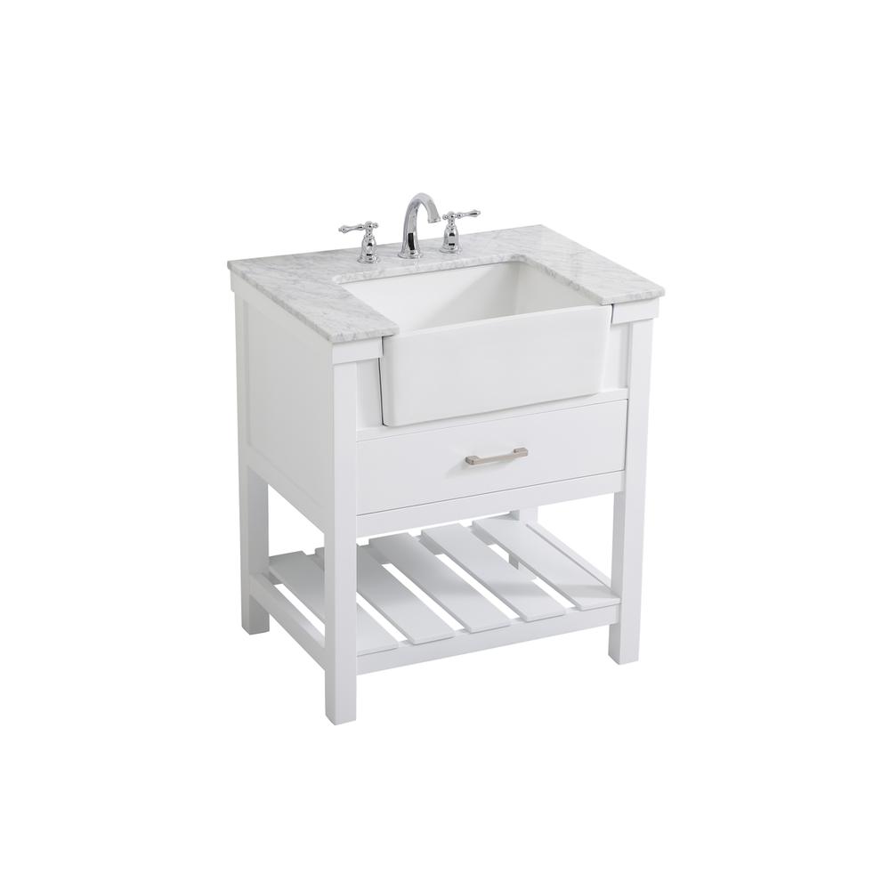 30 inch Single bathroom vanity in white. Picture 8