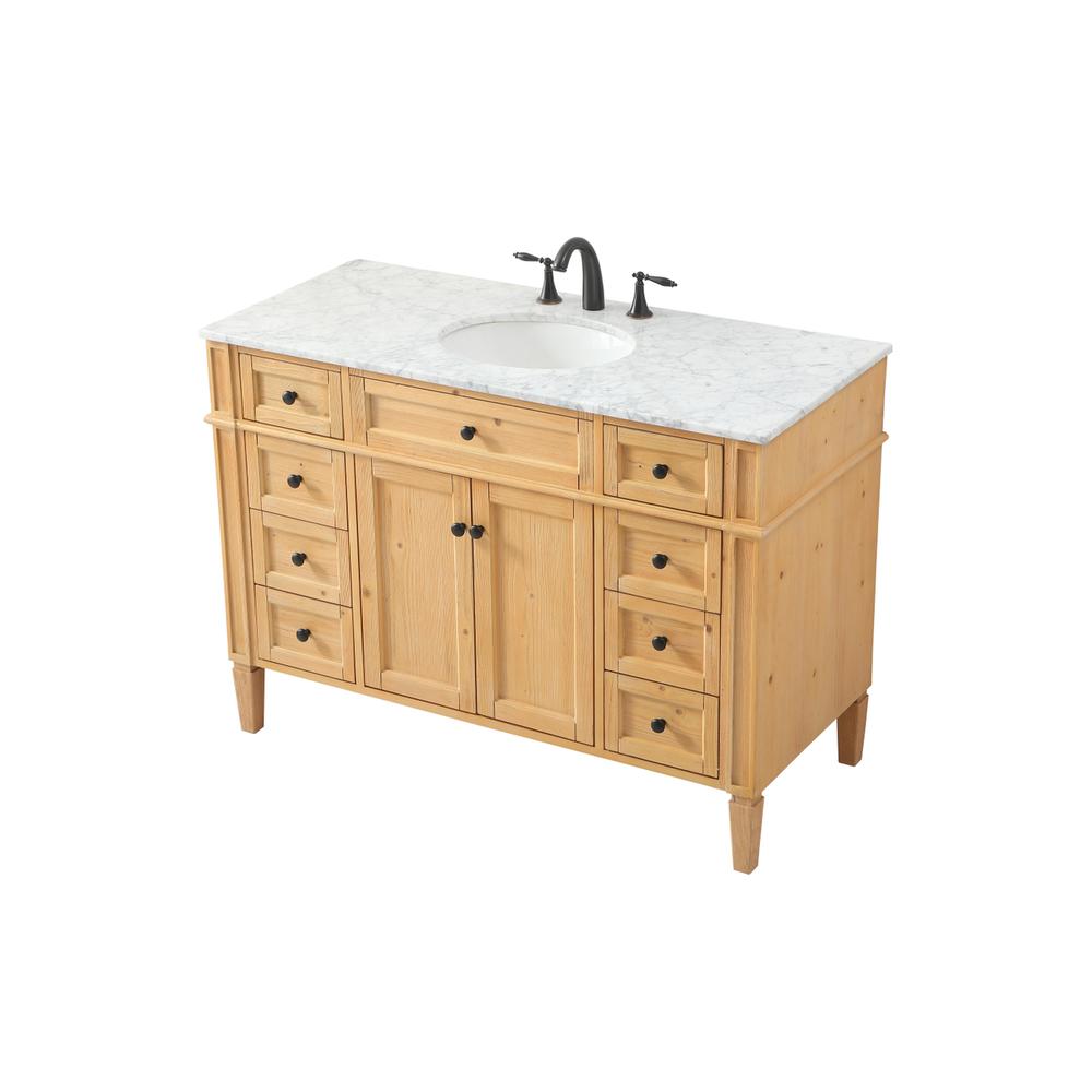 48 inch Single bathroom vanity in natural wood. Picture 8