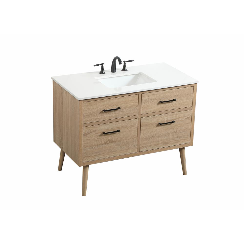 42 inch Single bathroom vanity in mango wood. Picture 8