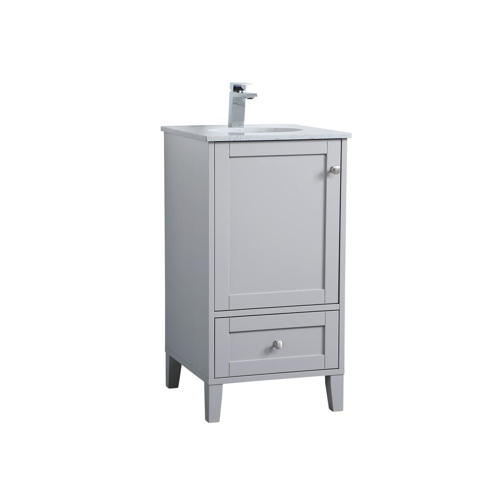 18 inch Single Bathroom Vanity in Grey. Picture 7