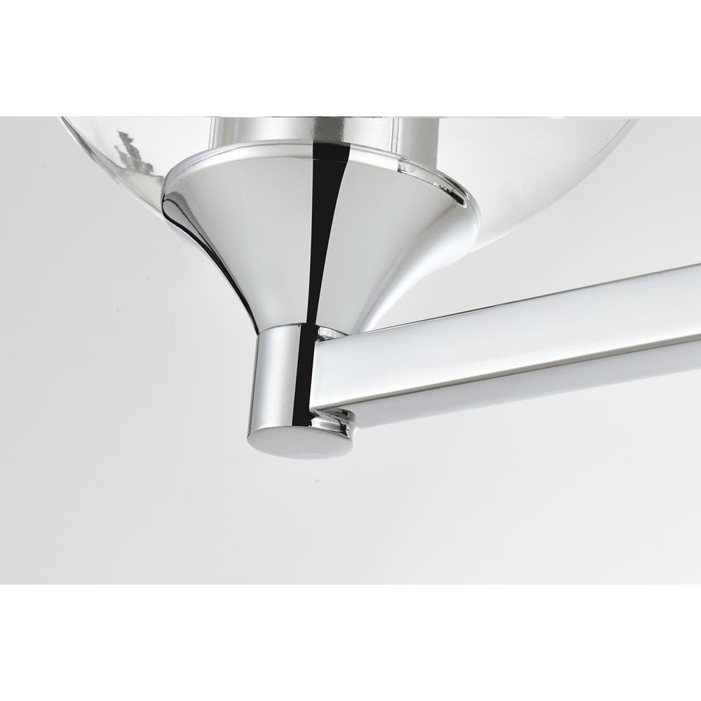 Foster 2 light Chrome and Clear Bath Sconce. Picture 5