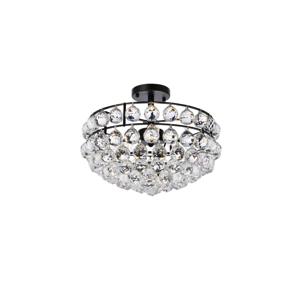 Savannah 16 inch flush mount in black. Picture 2
