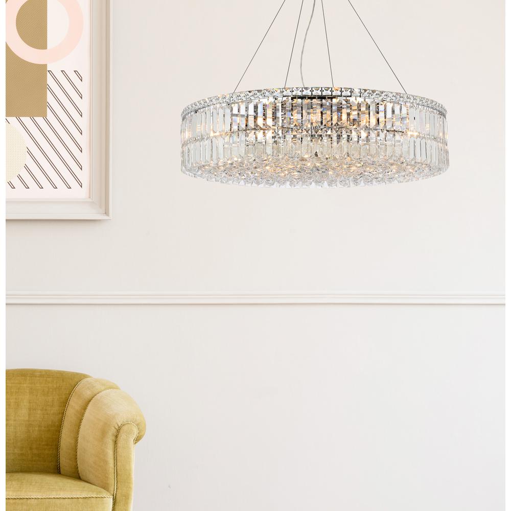 Maxime 18 light Chrome Chandelier Clear Royal Cut Crystal. Picture 7