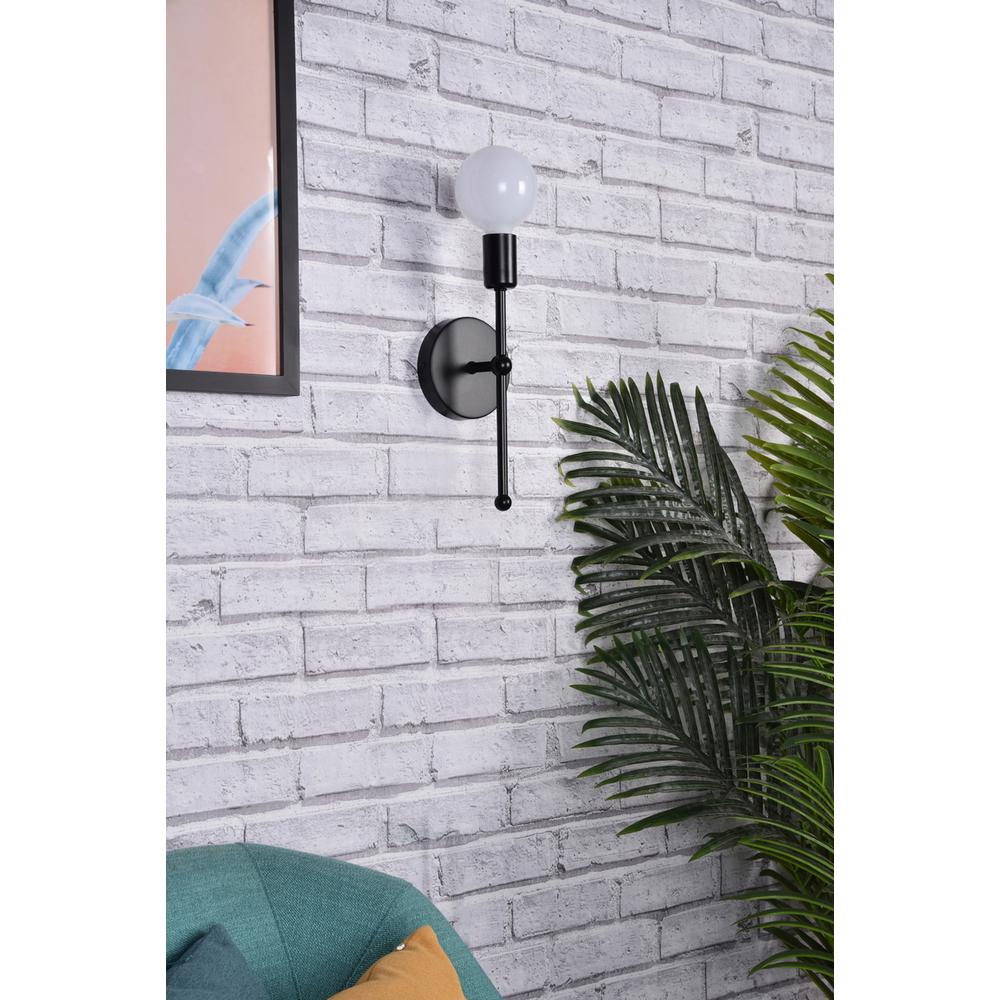 Keely 1 light black wall sconce. Picture 7