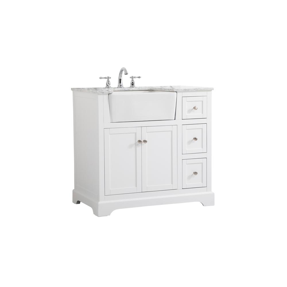 36 inch Single bathroom vanity in white. Picture 7