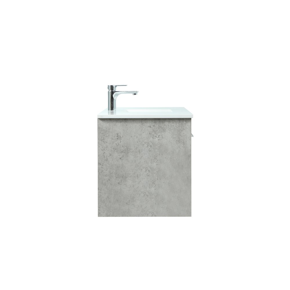 40 Inch Single Bathroom Vanity In Concrete Grey. Picture 15