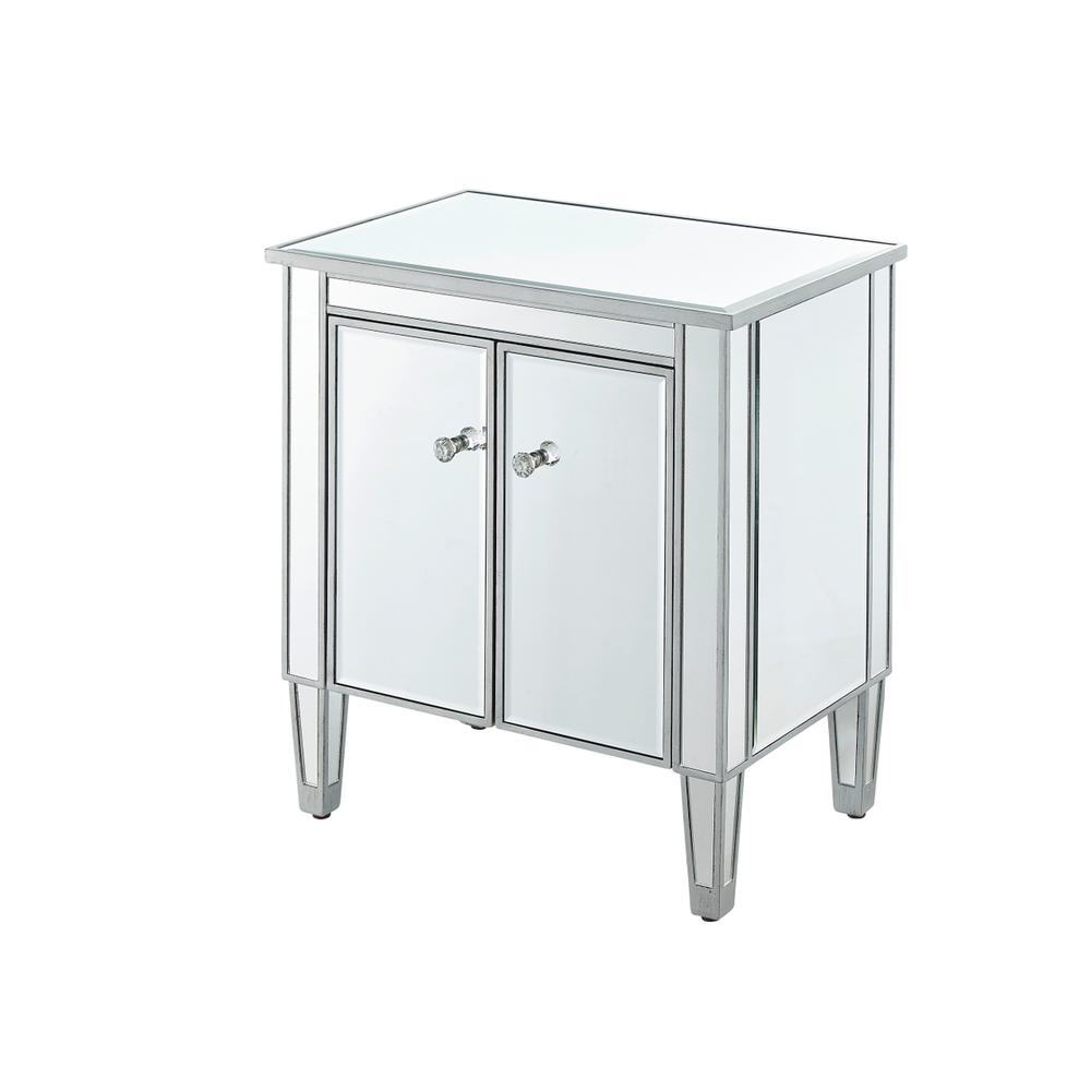 Cabinet 2 doors 24in. W x 16in. D x 26in. H in antique silver paint. Picture 11