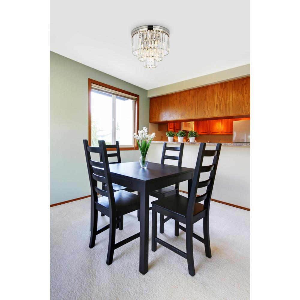 Sydney 9 light polished nickel Flush Mount Clear Royal Cut Crystal. Picture 7