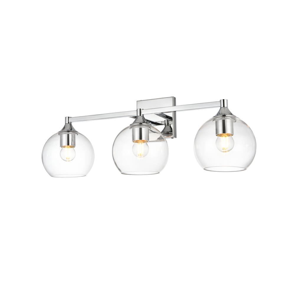 Foster 3 light Chrome and Clear Bath Sconce. Picture 2
