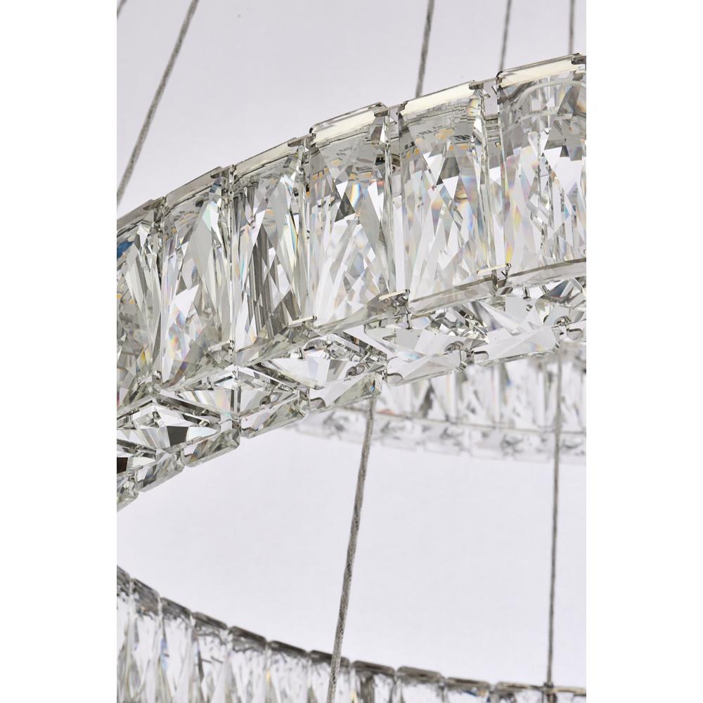 Monroe 41 inch LED triple ring chandelier in chrome. Picture 5
