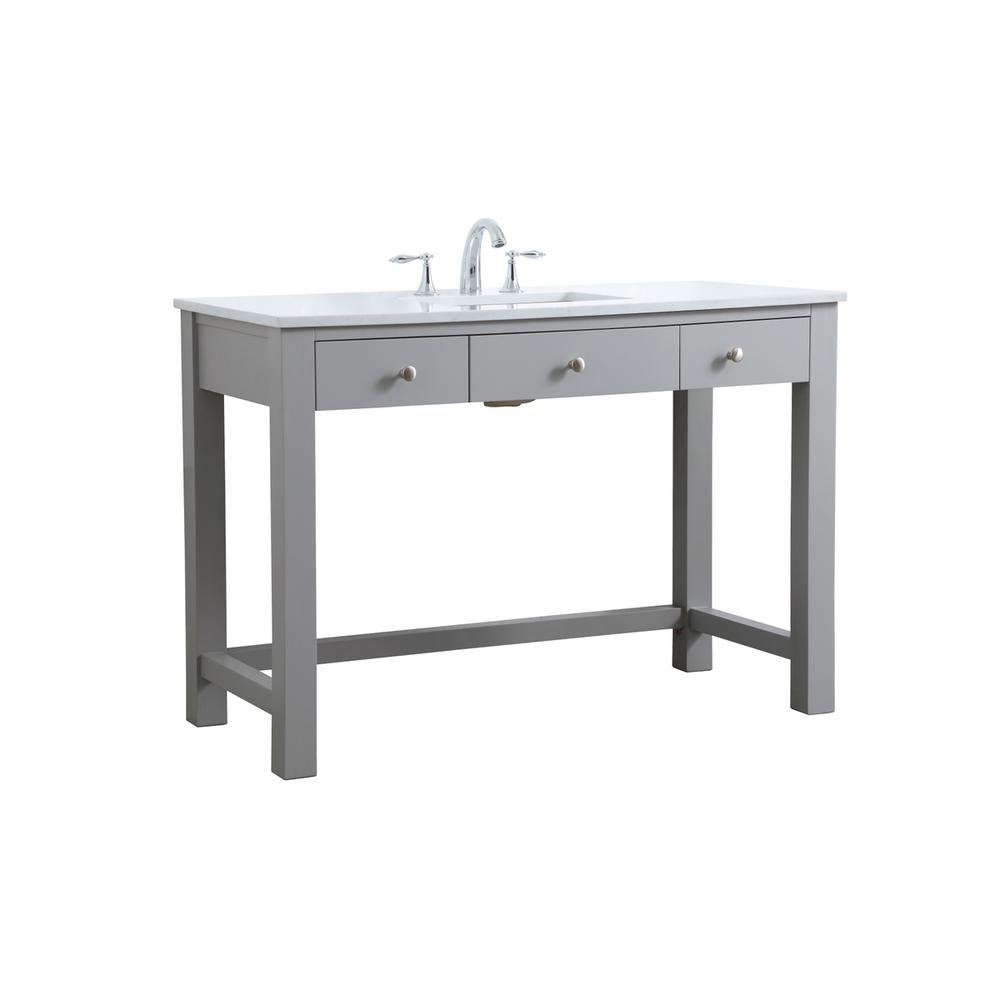 48 Inch ADA Compliant Bathroom Vanity In Grey. Picture 7