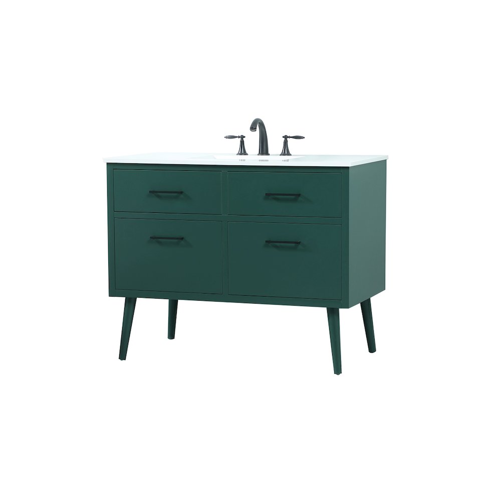 42 Inch Bathroom Vanity In Green. Picture 8