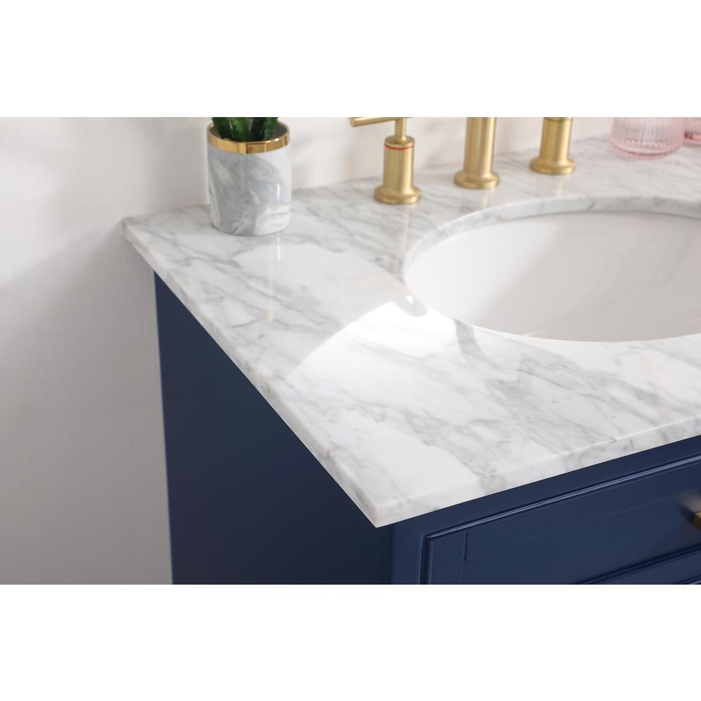 30 inch Single bathroom vanity in Blue. Picture 5