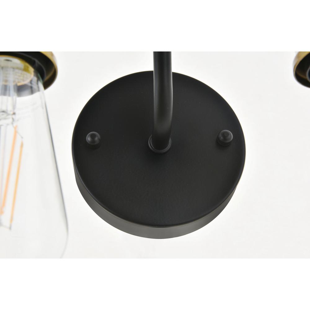 Serif 4 light brass and black Wall Sconce. Picture 10