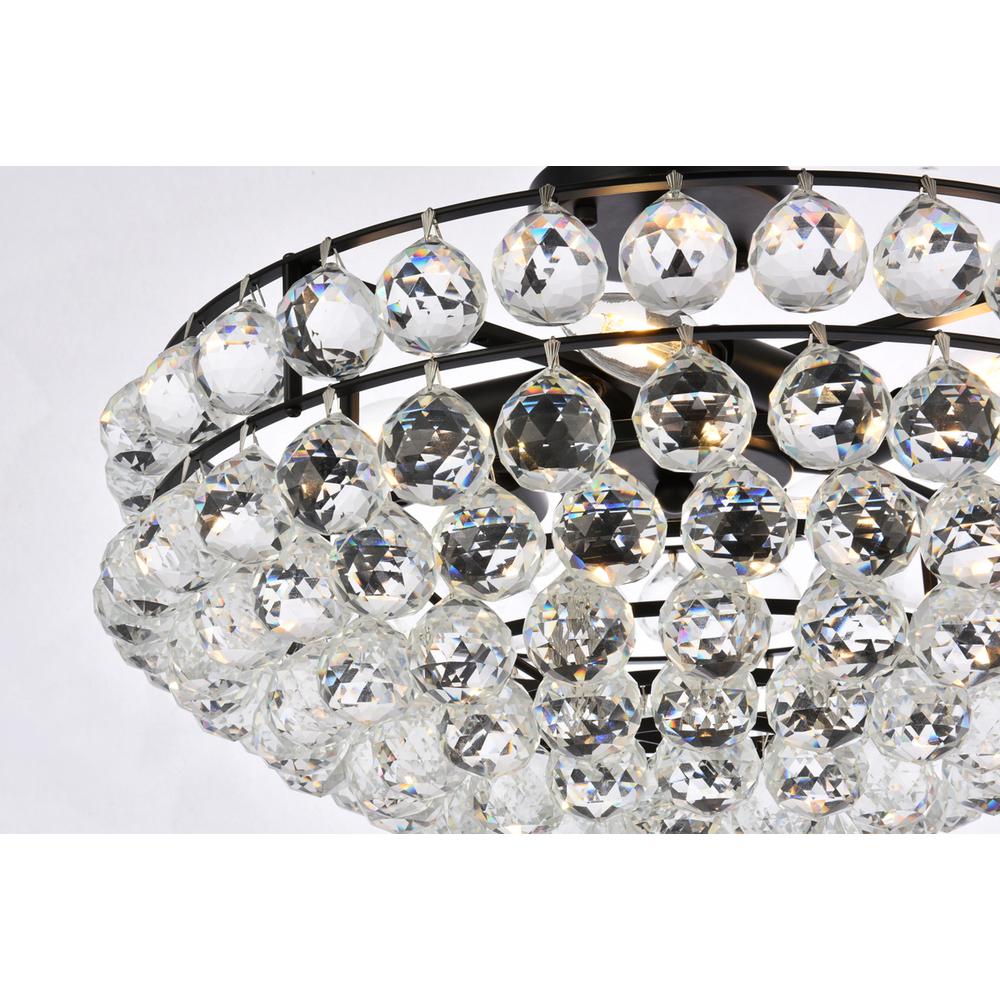 Savannah 20 inch flush mount in black. Picture 4