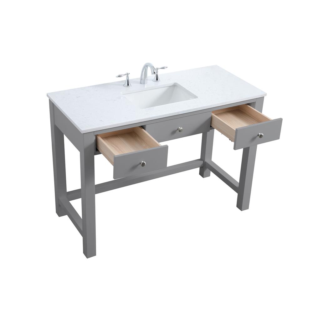 48 Inch ADA Compliant Bathroom Vanity In Grey. Picture 9