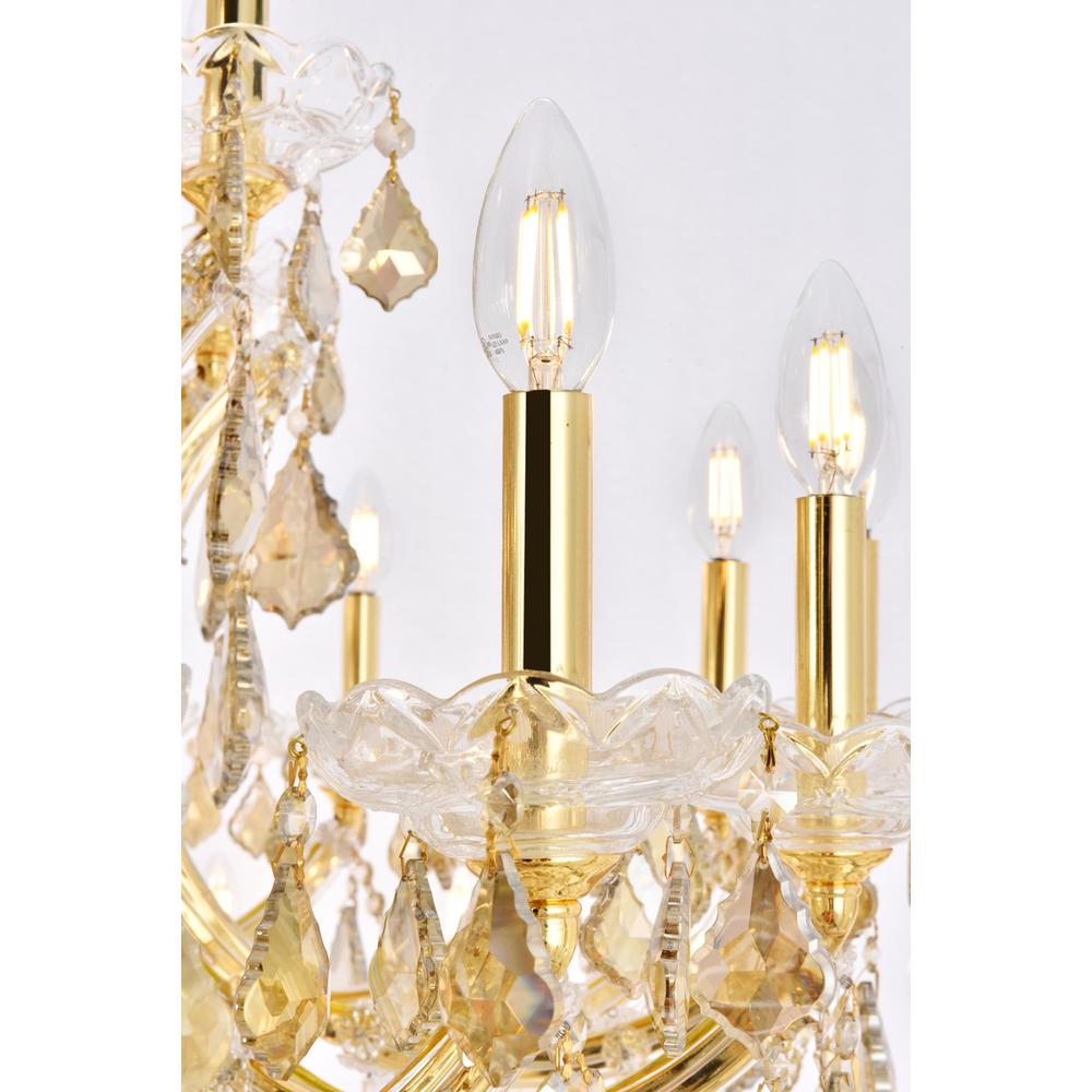 Maria Theresa 49 light Gold Chandelier Golden Teak (Smoky) Royal Cut Crystal. Picture 4