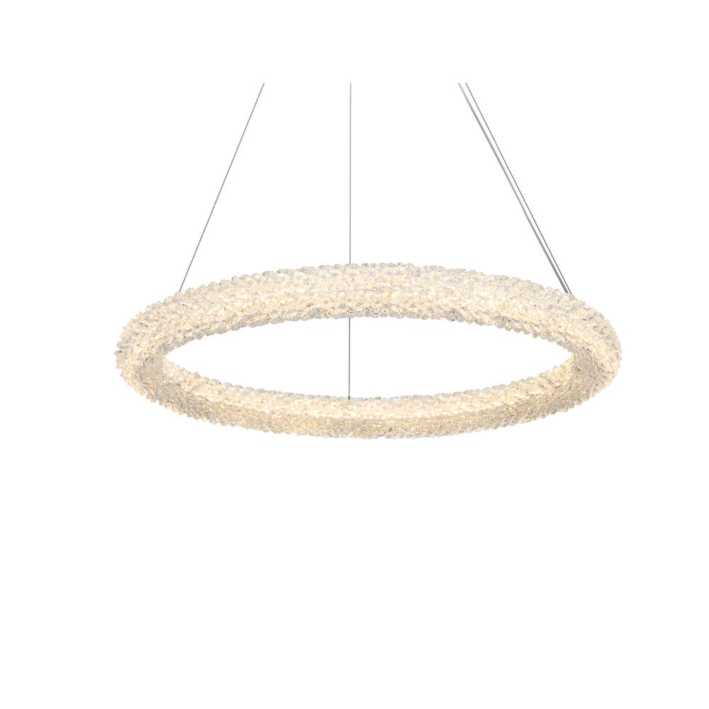Bowen 26 inch Adjustable LED Chandelier in Chrome. Picture 4