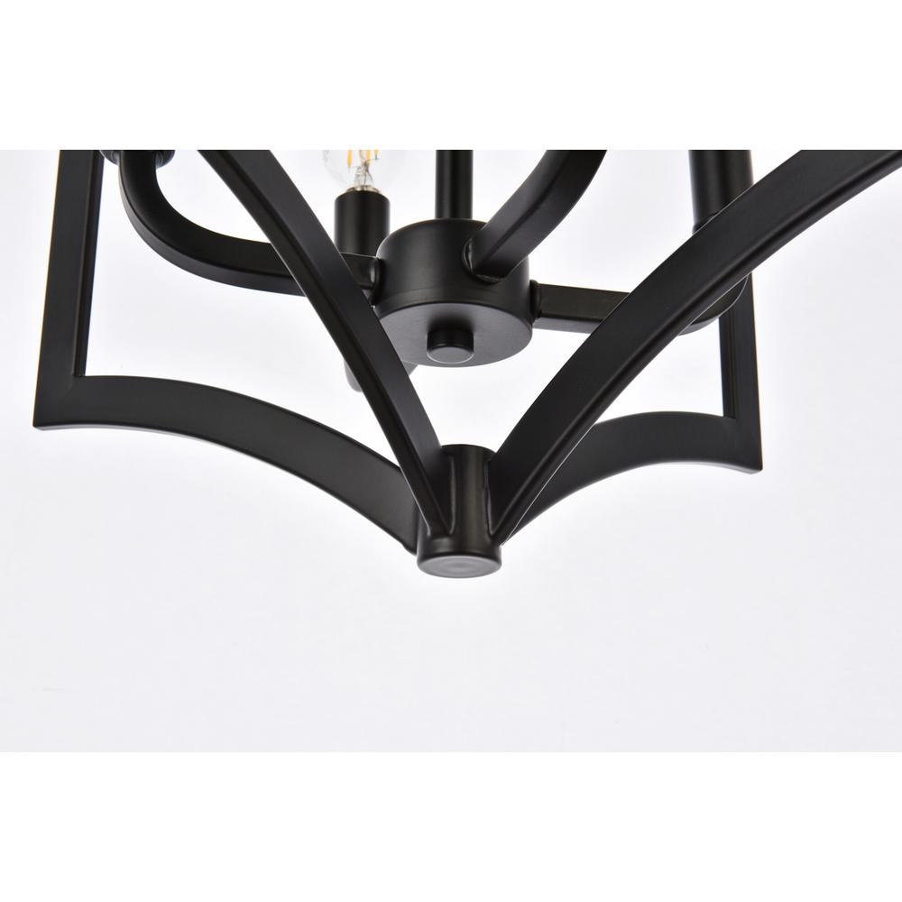 Kiera 4 lights pendant in black. Picture 3