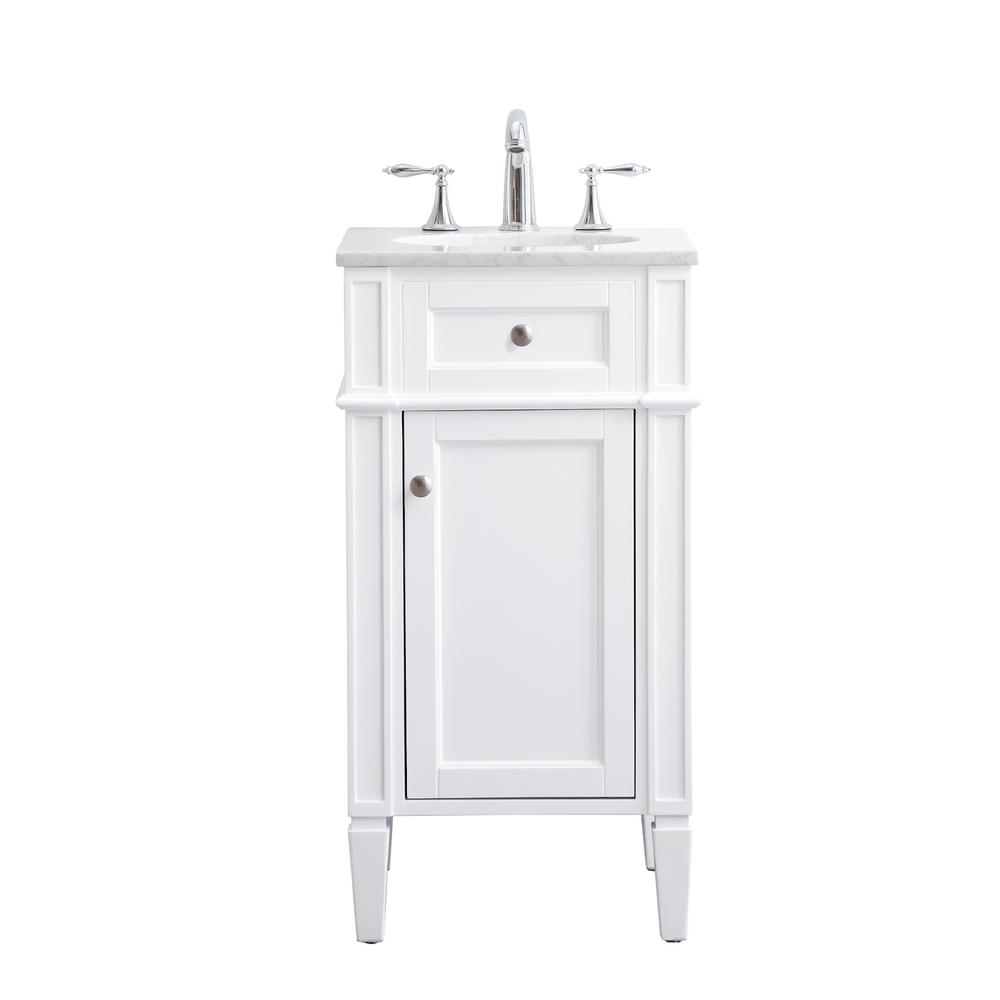 18 in. Single Bathroom Vanity set in white. Picture 1