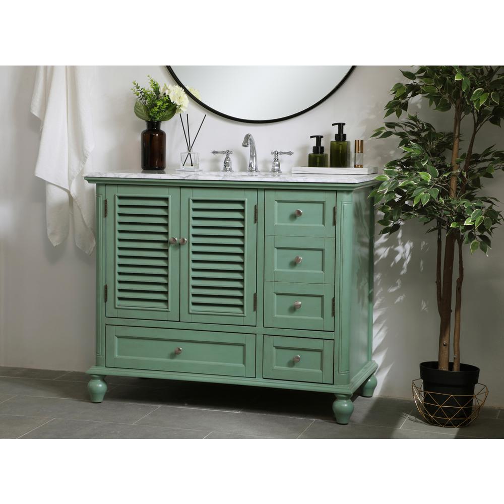 42 inch Single Bathroom Vanity in Vintage Mint. Picture 2