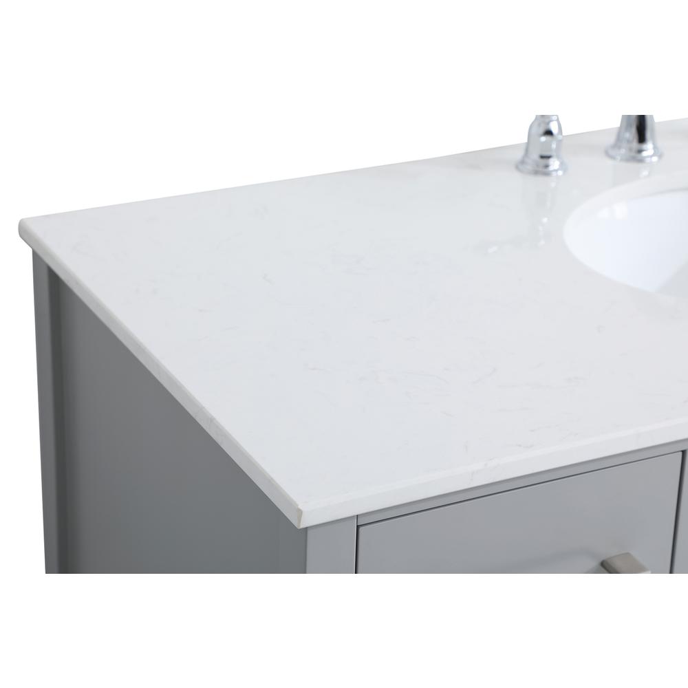48 inch Single Bathroom Vanity in Gray. Picture 10