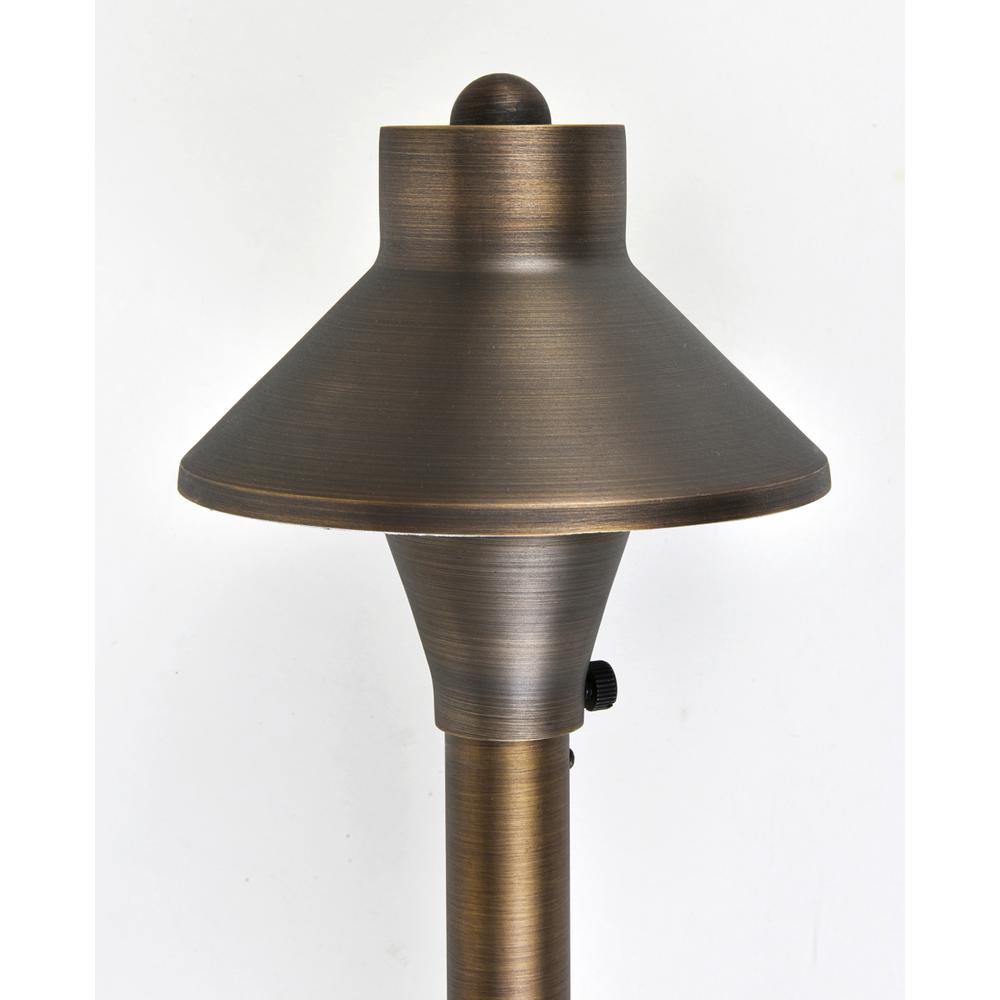 Path Light D5 H24 Antique Brass Includes Stake G4 Halogen 20W. Picture 5