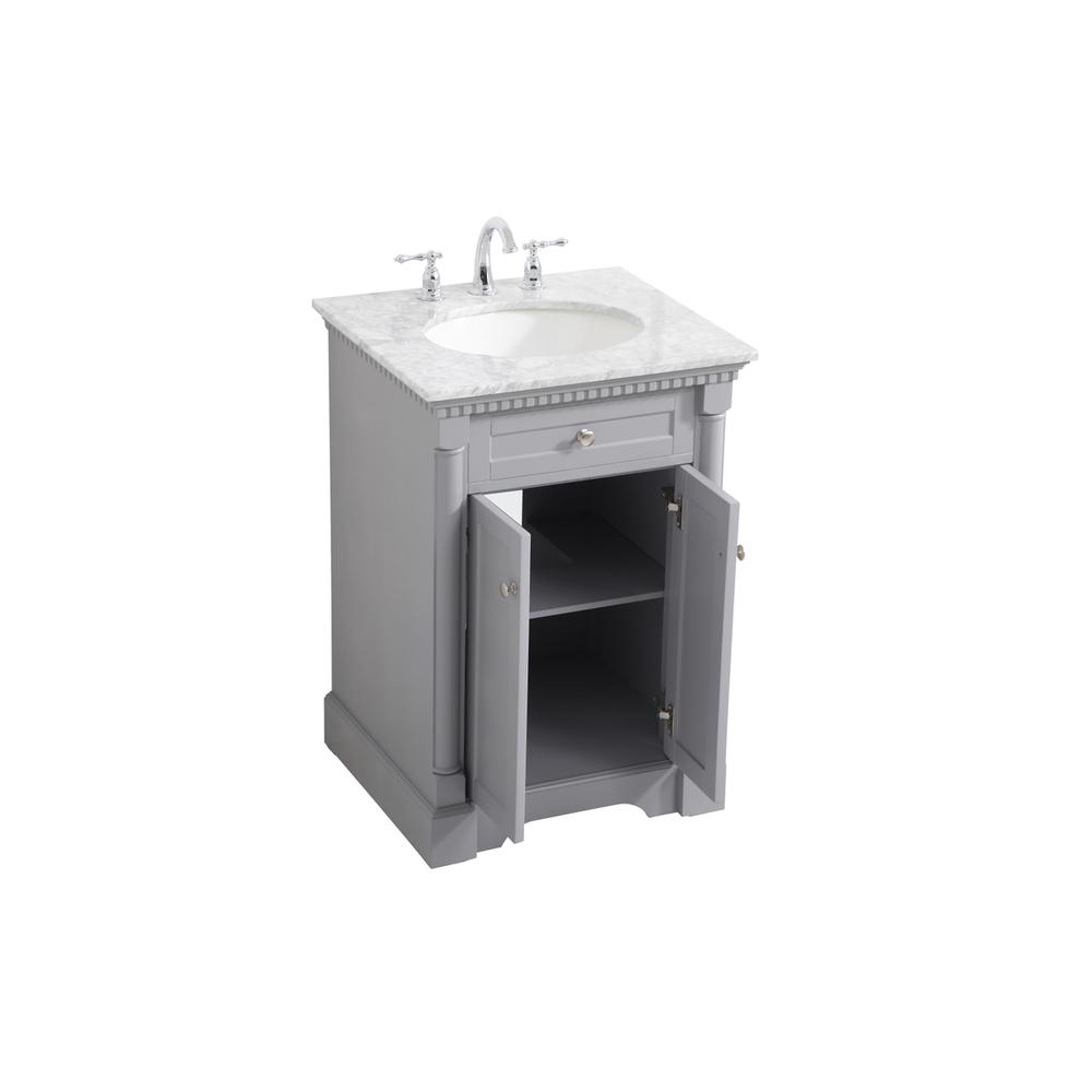 24 inch Single bathroom vanity in  Grey. Picture 9
